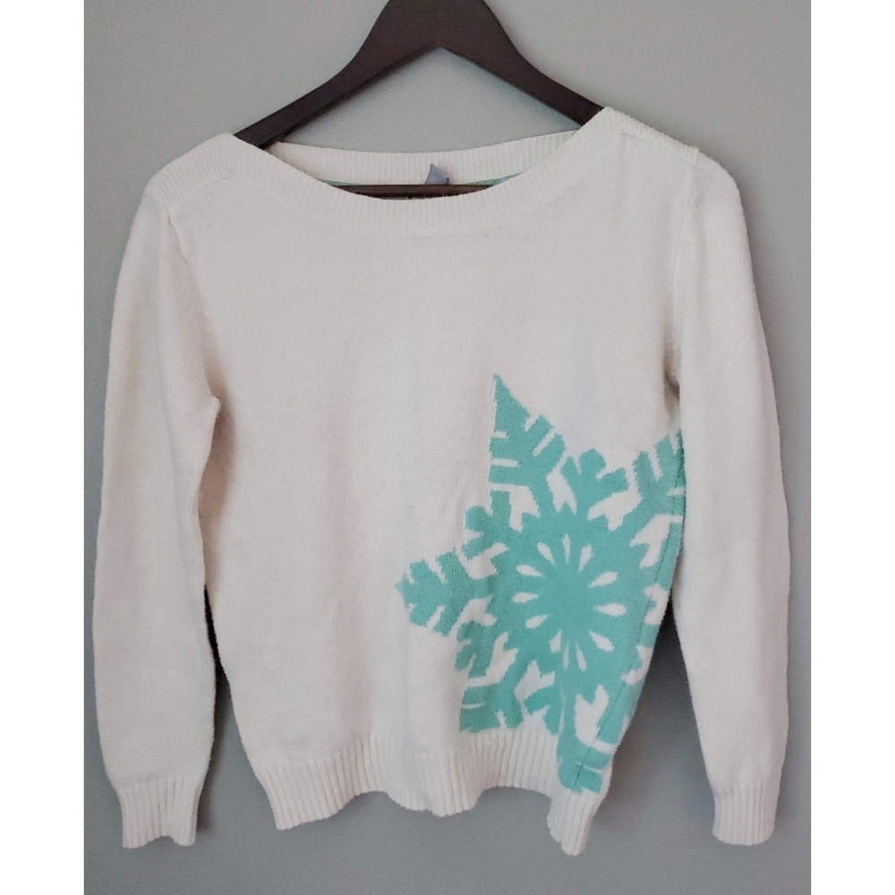 💗JCP Snowflake Sweater❄️M❄️Winter Wonderland💗
